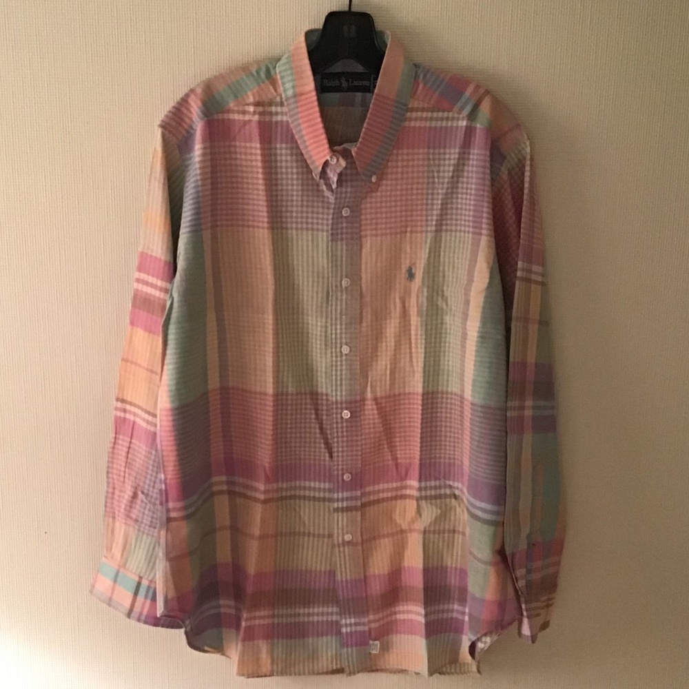 Ralph Lauren Plaid Button Down XL